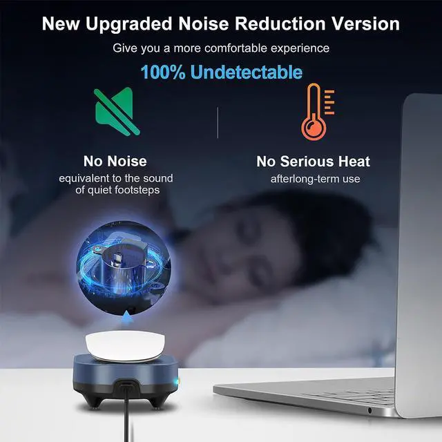 Alt view image 2 of 7 - Undetectable Mouse Jiggler with Power Adapter and ON/Off Switch Mouse Mover Simulator Driver-Free Mouse Movement Simulation for Computer Awakening