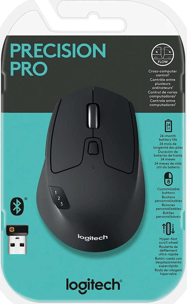 Alt view image 3 of 5 - Logitech 910005592 M720 Triathalon Multi-Device Wireless Mouse - Black