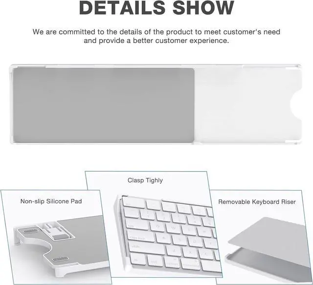 Alt view image 3 of 7 - Bestand Keyboard Stand Compatible with Apple Magic Wireless Keyboard and Apple Magic Trackpad (Apple Keyboard & Trackpad are not Included)