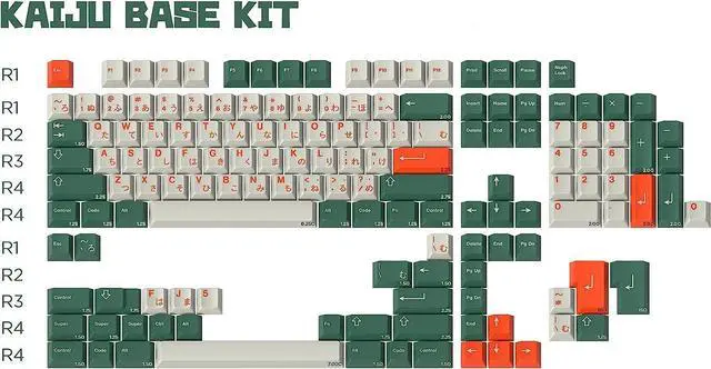 Alt view image 2 of 7 - DROP + Nephlock GMK Kaiju Custom Keycap Set - Doubleshot Profile Cherry-MX Style Stems & Layouts: 60%, 65%, 75%, TKL, WKL, CP, 1800, HHKB Mechanical Keyboards (Base Kit)