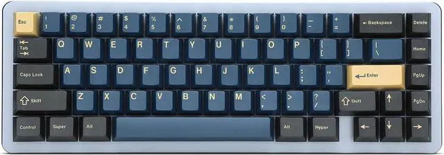 Alt view image 2 of 7 - DROP + GMK Redsuns Blue Samurai Custom Mechanical Keyboard Keycap Set - 153-keys, Doubleshot, Cherry Profile, for 60%, 65%, TKL, Full-Size Layouts, and More (Blue, Base Kit) MDX-35037-1