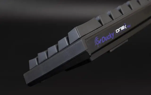 Alt view image 5 of 6 - Ducky x MK Blackout One 2 Mini RGB LED 60% Double Shot PBT Limited Mechanical Keyboard (Gat Red)