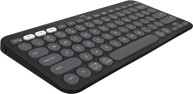 Main image of Pebble Keys 2 K380s Wireless Bluetooth Keyboard - Tonal Graphite