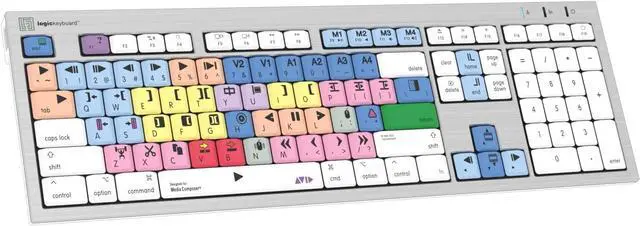 Alt view image 2 of 4 - Logickeyboard 'Slimline' Designed for use with Avid Media Composer on Mac  'Classic' Layout  p/n LKBU-MCOM4-CWMU-US