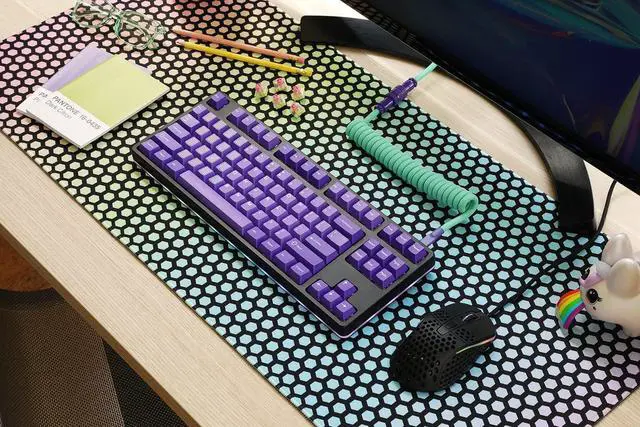Alt view image 7 of 7 - DROP + MiTo GMK Serenity Custom Keycap Set, Doubleshot ABS Cherry Profile, Compatible with Cherry MX Style Stems & Mechanical Keyboards (Spacebars Kit), Purple