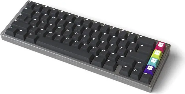Alt view image 3 of 5 - DROP MiTo GMK Pixel Custom Keycap Set - Doubleshot Cherry Profile - Compatible with Cherry-MX Style Mechanical Keyboards (Decorations Kit), Black