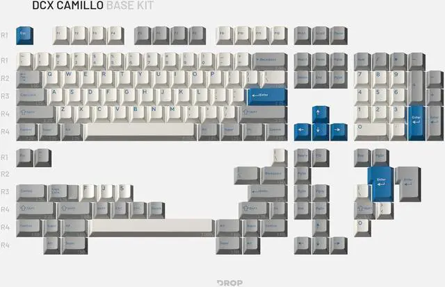 Alt view image 2 of 7 - Drop DCX Camillo Keycap Set, Doubleshot ABS, Cherry MX Style Keyboard Compatible with 60%, 65%, 75%, TKL, WKL, Full-Size, 1800 layouts and More