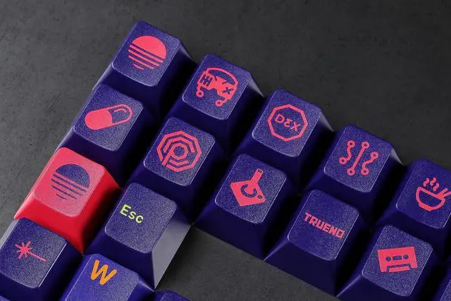 Alt view image 4 of 7 - Drop + MiTo GMK Laser Custom Mechanical Keyboard Novelty Keycap Set - 44-Keys, Doubleshot ABS, Cherry Profile (Novelties)