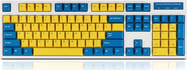 Main image of Leopold FC900RBT Bluetooth Yellow/Blue PD Double Shot PBT Mechanical Keyboard (Cherry MX Brown)