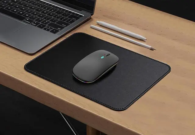 Alt view image 4 of 7 - Wireless Bluetooth Mouse LED Rechargeable Slim Silent Laptop Mouse Portable(BT5.2+USB Receiver)Dual Mode Computer Mice Quick Precise Responsiveness Control Laptop Desktop Computer Tablet phone.(Black)