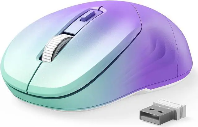 Main image of Wireless Mouse Mouse Jiggler for Laptop - USB Laptop Mouse with Undetectable Random Movement Jiggler Mode for Computers - Purple