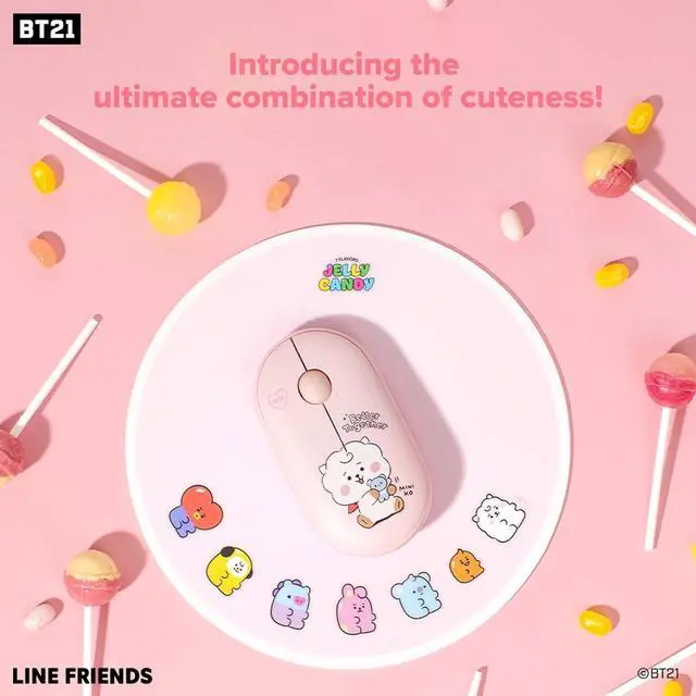 Alt view image 2 of 6 - Hamee BT21 My Little Buddy Series Mouse [Computer Mouse Wireless Cute] [Silent Nano Receiver Mouse Office Birthday] [BT21 Mouse] for Laptop, iPad, MacOS, PC, Windows, Android - CHIMMY