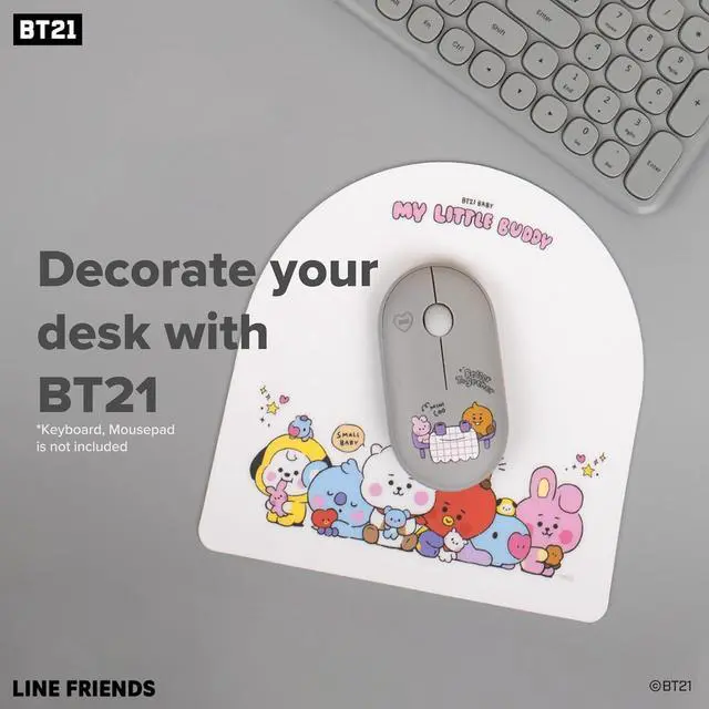 Alt view image 5 of 6 - Hamee BT21 My Little Buddy Series Mouse [Computer Mouse Wireless Cute] [Silent Nano Receiver Mouse Office Birthday] [BT21 Mouse] for Laptop, iPad, MacOS, PC, Windows, Android - CHIMMY