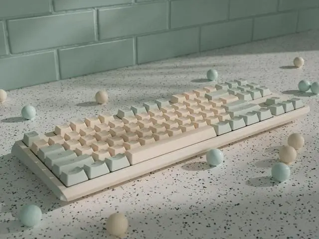 Alt view image 7 of 7 - Ducky One 3 TKL Matcha Hotswap Double Shot PBT Quack Mechanical Keyboard Cherry MX Brown
