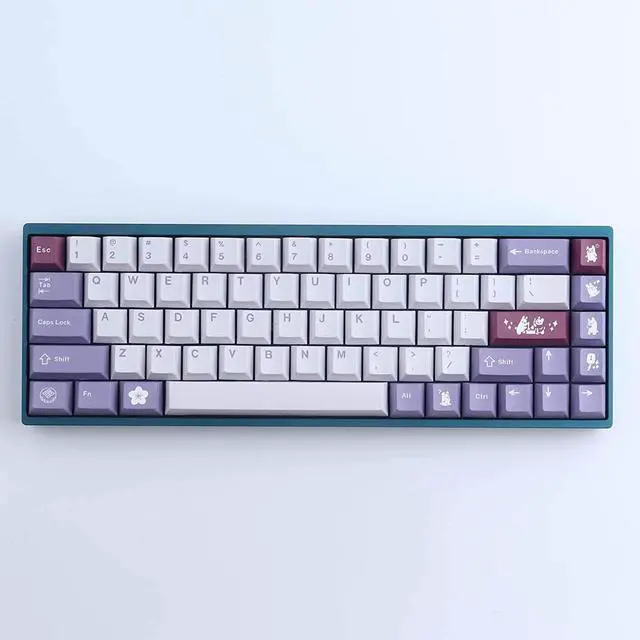 Alt view image 3 of 7 - JOMKIZ Keycaps, 156 Keys Dye Sublimation Cherry Profile First Love PBT Keycap Set for Cherry MX Switch ASIN/ISO Layout Mechanical Keyboard