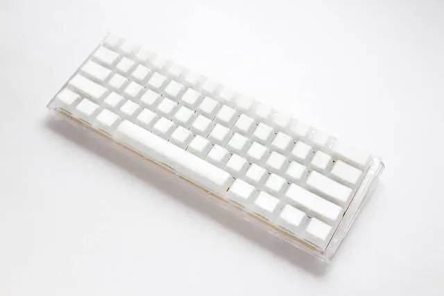 Alt view image 3 of 6 - Ducky One 3 Mini Aura 60% Mechanical Keyboard: Quack Mechanics Dampening, Hot-Swappable Cherry MX Brown Switches, High-Density PBT Tripleshot Keycaps, RGB, US, White