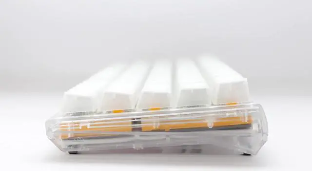 Alt view image 4 of 6 - Ducky One 3 Mini Aura 60% Mechanical Keyboard: Quack Mechanics Dampening, Hot-Swappable Cherry MX Brown Switches, High-Density PBT Tripleshot Keycaps, RGB, US, White