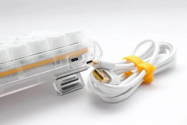 Alt view image 5 of 6 - Ducky One 3 Mini Aura 60% Mechanical Keyboard: Quack Mechanics Dampening, Hot-Swappable Cherry MX Brown Switches, High-Density PBT Tripleshot Keycaps, RGB, US, White