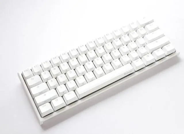 Alt view image 2 of 7 - Ducky One 2 Pro Mini White Edition Mechanical Keyboard, RGB LED - Kailh White (US)
