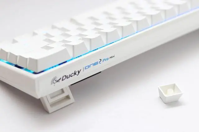 Alt view image 7 of 7 - Ducky One 2 Pro Mini White Edition Mechanical Keyboard, RGB LED - Kailh White (US)