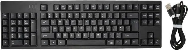 Alt view image 7 of 7 - Ergonomic Left Handed Keyboard, 109 Keys Ergonomic USB Keyboard, Left Numpad Keyboard with 2 HUB Expansion Interfaces for PC Desktop Laptop