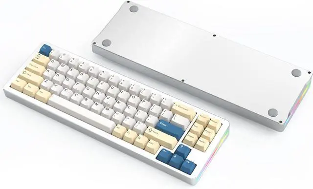 Main image of MAGIC-REFINER M71 75% Wireless Mechanical Keyboard, 71 Keys Gaming Keyboard, Hot-swappable RGB Keyboard, CNC Aluminum Alloy Shell Keyboard, Bluetooth/2.4G/Wired, Gasket Mounted for PC/Windows/Mac