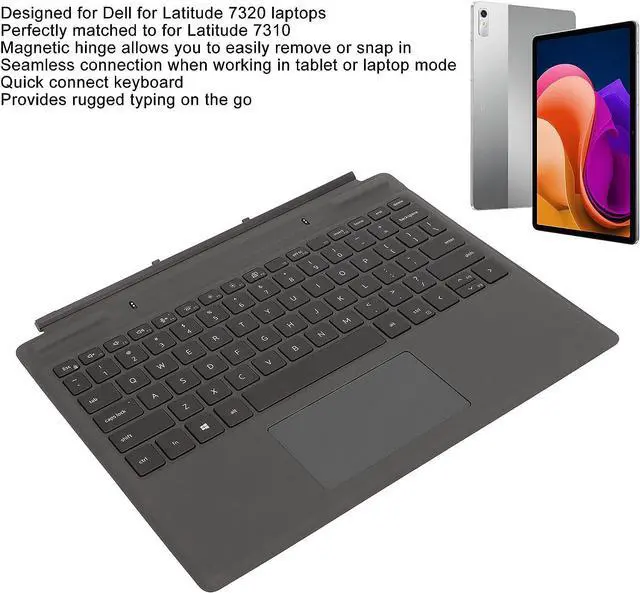 Alt view image 2 of 7 - VBESTLIFE Detachable Keyboard, Backlighting, Touchpad for Latitude 7320 7310, Seamless Connection, Lightweight, Portable