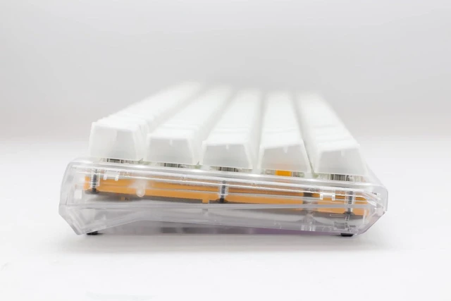 Alt view image 4 of 5 - Ducky ONE 3 Aura RGB Hot-Swappable Mechanical Keyboard - Double-Shot PBT Keycaps, Cherry MX Brown Switches, Anti-Ghosting Dual-Layer PCB, SF (68 Keys), Translucent White Design
