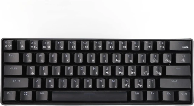 Republican Keyboard Russian English Mechanical Keyboard,61 Keys RGB Backlight Programmable ...
