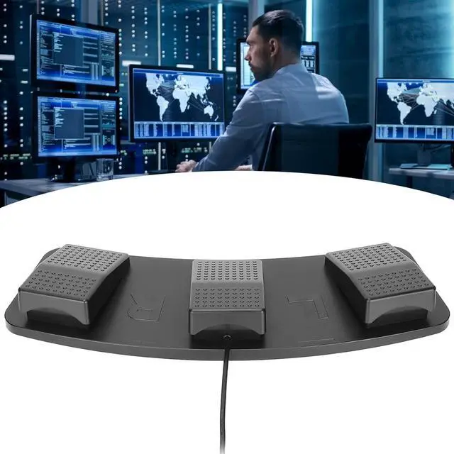 Alt view image 5 of 7 - USB Triple Foot Switch, Three Button Program Computer Keyboard Mouse Game Action Multifunctional Mechanical Foot Switch Pedal, for Playing Game Factory Testing