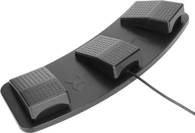 Main image of USB Triple Foot Switch, Three Button Program Computer Keyboard Mouse Game Action Multifunctional Mechanical Foot Switch Pedal, for Playing Game Factory Testing
