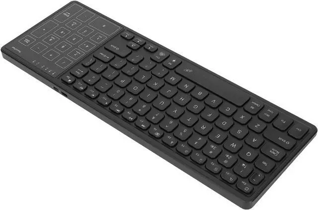 Alt view image 7 of 7 - VBESTLIFE Bluetooth Keyboard with Touchpad Numeric Keypad, 78 Keys Portable RGB Backlit Slim Keyboard with Touchpad for Computer Laptop(Black)