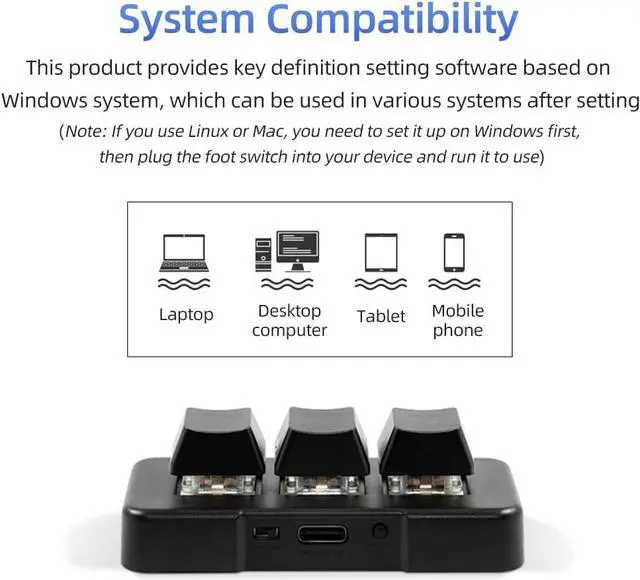 Alt view image 3 of 7 - Mini Keyboard, MK321 Pro USB 2.4G BT4.0 Three Mode Connection, Mechanical Blue Switches, Ergonomic Design, Wide Application, with Key Definition Software for Window (White)