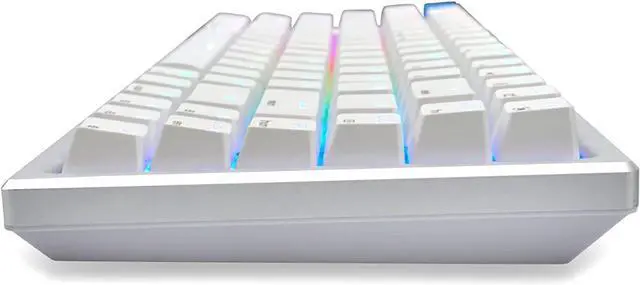 Alt view image 4 of 5 - Glacier GK84 Arctic 75% Wired Detachable USB-C Mechanical Keyboard Hot Swap with Aluminum Frame and ABS Keycaps (White)