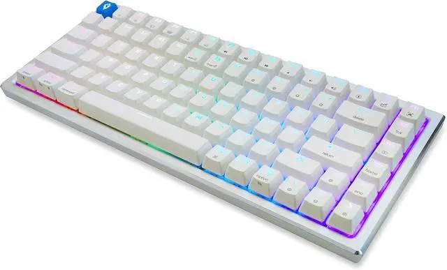 Alt view image 3 of 5 - Glacier GK84 Arctic 75% Wired Detachable USB-C Mechanical Keyboard Hot Swap with Aluminum Frame and ABS Keycaps (White)