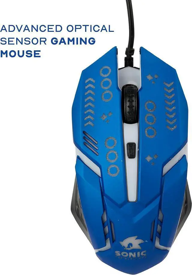 Alt view image 3 of 7 - Sonic 3 in 1 Gaming Set with LED Backlit Keyboard and Mouse, Cushioned Headset with Microphone