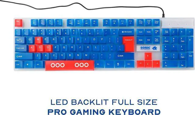 Alt view image 4 of 7 - Sonic 3 in 1 Gaming Set with LED Backlit Keyboard and Mouse, Cushioned Headset with Microphone
