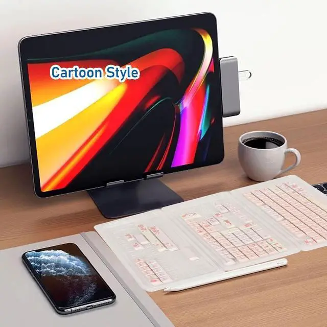 Alt view image 3 of 7 - Nutriess 148 Keys PBT Keycaps Ergonomic Design Dye Sublimation Vivid Colors Cartoon Style Mechanical Keyboard Keycaps for Gaming PC Typing (Bunny)