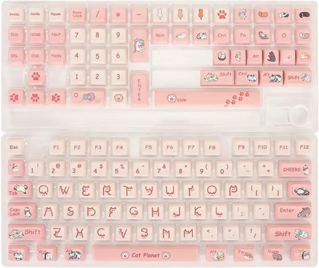 Main image of Vomeko 131 Keys PBT Keyboard Keycaps,Gaming Custom Keycaps,Cartoon Dye Sublimation Contrast Colors Mechanical Keyboard Keycaps for PC Gaming DIY