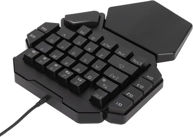 Alt view image 7 of 7 - One Handed Keyboard, Half Mini Gaming Keyboard, 35 Keys Sensitive Control, 6 Programmable Keys, Ergonomic Design, RGB Backlit, Wide Compatibility, for Win Systems