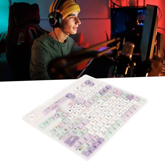 Alt view image 5 of 7 - 124 Key Mechanical Keyboard Keycaps, XDA Height PBT Material, Heat Sublimation Process, Compatible with 61/87/96/98/104/108 Keyboards, Ergonomic Design for Superior Typing Experi