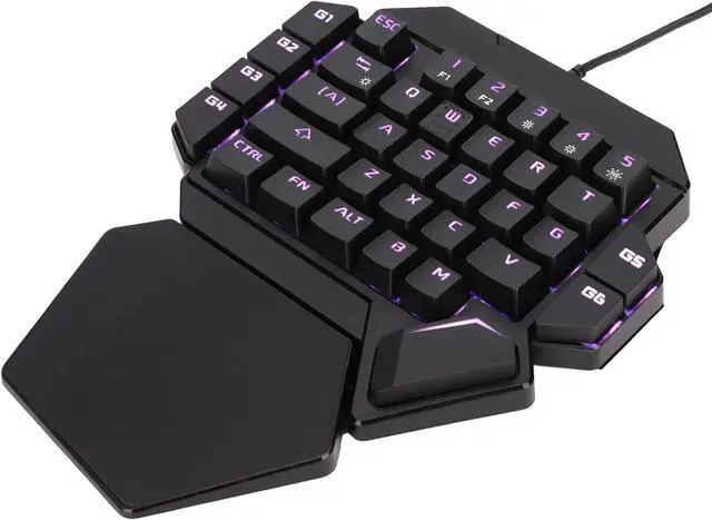 Alt view image 2 of 7 - One Handed Keyboard, Half Mini Gaming Keyboard, 35 Keys Sensitive Control, 6 Programmable Keys, Ergonomic Design, RGB Backlit, Wide Compatibility, for Win Systems