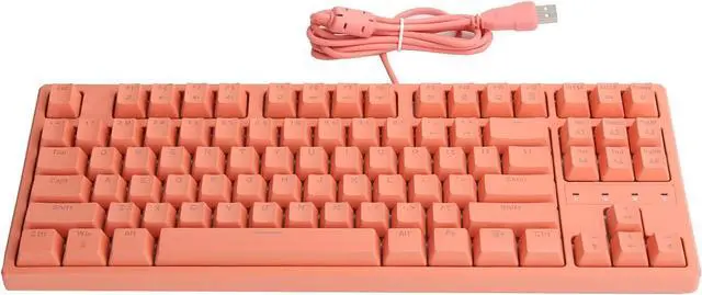 Alt view image 6 of 7 - 87-Key Wired Red Mechanical Keyboard,STK130 Adjustable Multiple RGB Backlights Gaming Keyboard for Game Office,Small Size Portable,Optional Color (-red Shaft)