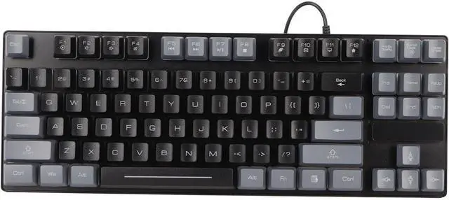 Main image of Mechanical Gaming Keyboard, 87 Key USB Wired, Multicolored Backlit, Ergonomic for Hour Gaming and Office Work