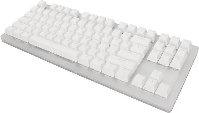Alt view image 3 of 7 - AKLOSIPY 87 Keys Mechanical Keyboard with RGB Backlit Glass Panel, Plug and Play Wired Game Keyboard for PC and Laptop, Yellow Switch (Blue Switch)