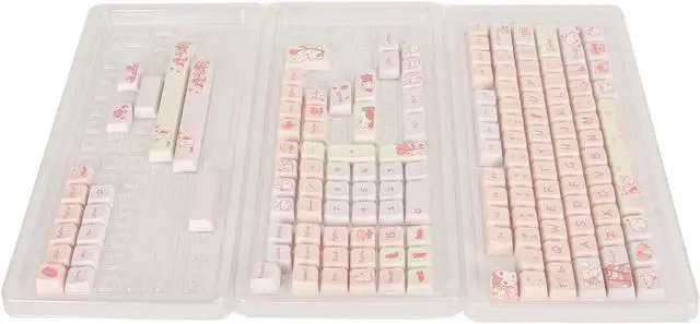 Main image of Nutriess 148 Keys PBT Keycaps Ergonomic Design Dye Sublimation Vivid Colors Cartoon Style Mechanical Keyboard Keycaps for Gaming PC Typing (Bunny)