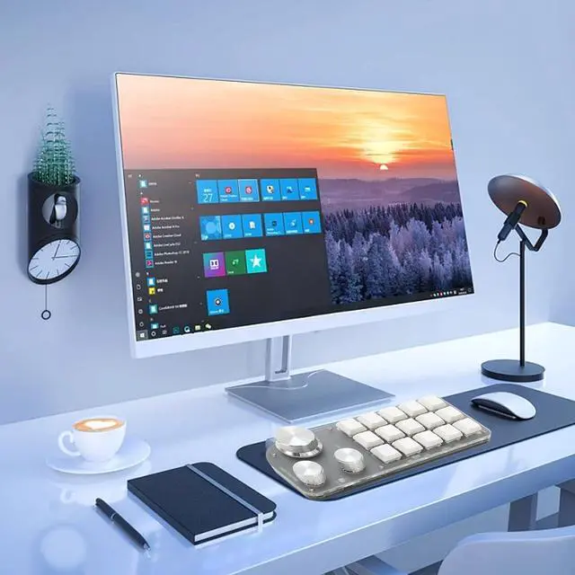 Alt view image 3 of 7 - Goshyda One Handed Macro Mechanical Keyboard, 15 Keys 3 Knob Small Programmable Macropad Mechanical Keyboard, DIY Programmable Keyboard for Gaming Office Media