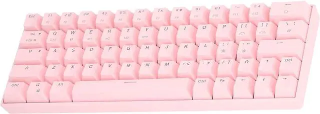 Alt view image 6 of 7 - 3 Modes Wireless Mechanical Keyboard Pink 2.4G RGB Wireless Mechanical Gaming Keyboard with 3 Modes N Key Rollover Brown Switch