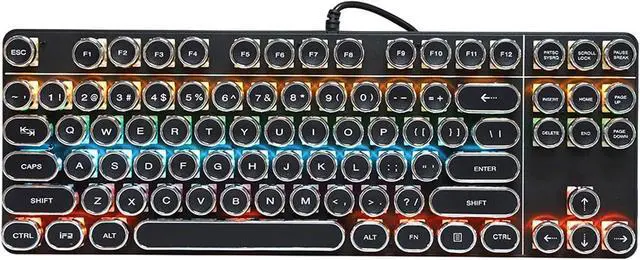 Alt view image 6 of 7 - Punk Mechanical Keyboard 917 with Metal Appearance and - Use Features for Gamers and Office Use