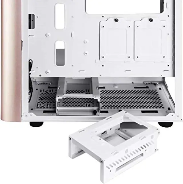 Alt view image 5 of 6 - Silverstone Technology SETA A1 Rose Gold on White Premium ATX/Micro-ATX Case with Temperd Glass - SEA1GW-G